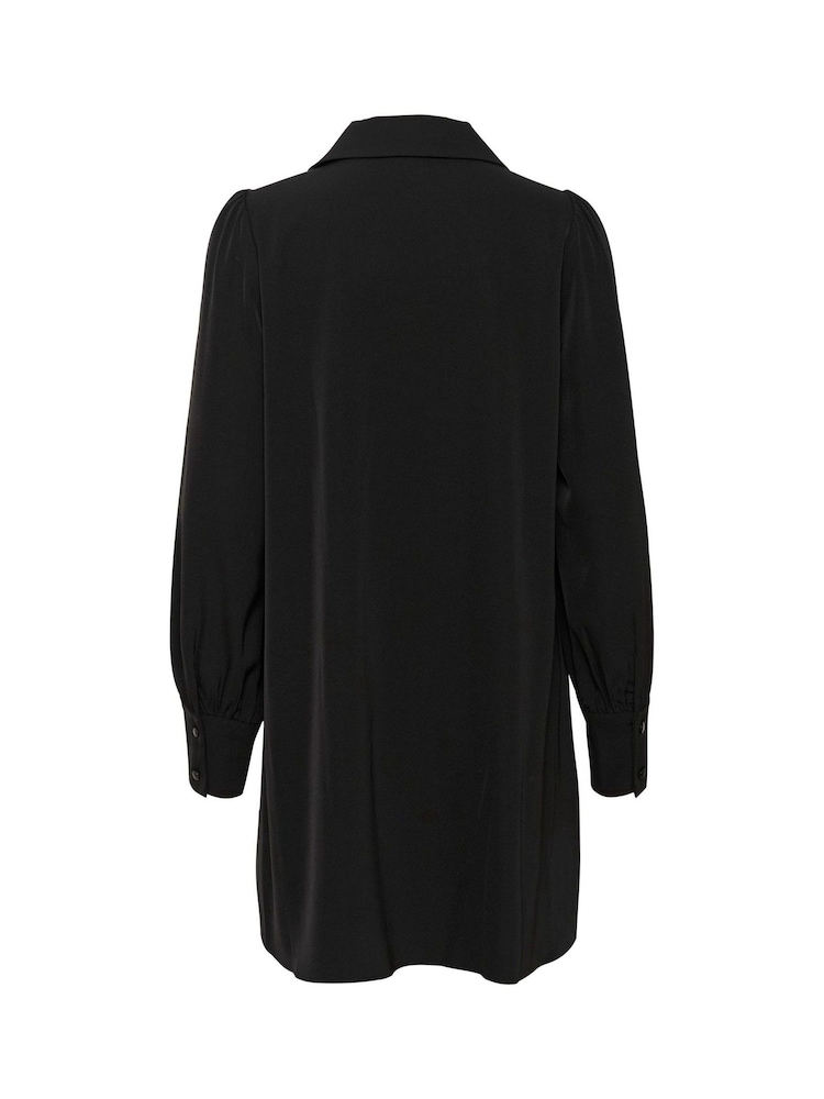 Kaffe Signa Long Sleeve Short Black Dress - Image 6 of 6