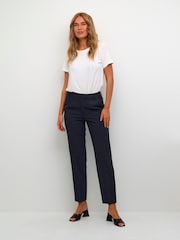 Kaffe Sakura High Waist Zipped Trousers - Image 3 of 6