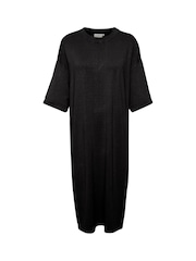 Kaffe Fenia Knitted Midi Black Dress - Image 4 of 5