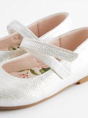 Silver Standard Fit (F) Mary Jane Touch Fastening Occasion Shoes - Image 6 of 10
