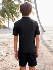 Black Short Sleeve Sunsafe Rash Vest (1.5-16yrs) - Image 2 of 7