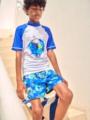 Cobalt Football Short Sleeve Sunsafe Rash Vest (1.5-16yrs) - Image 2 of 7