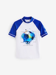 Cobalt Football Short Sleeve Sunsafe Rash Vest (1.5-16yrs) - Image 5 of 7