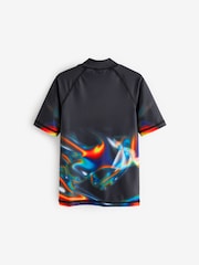 Black/Dark Short Sleeve Sunsafe Rash Vest (3-16yrs) - Image 6 of 7