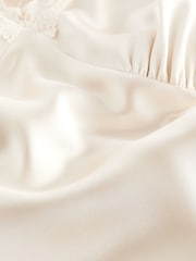 Champagne Gold Maternity Satin Slip Dress - Image 1 of 1