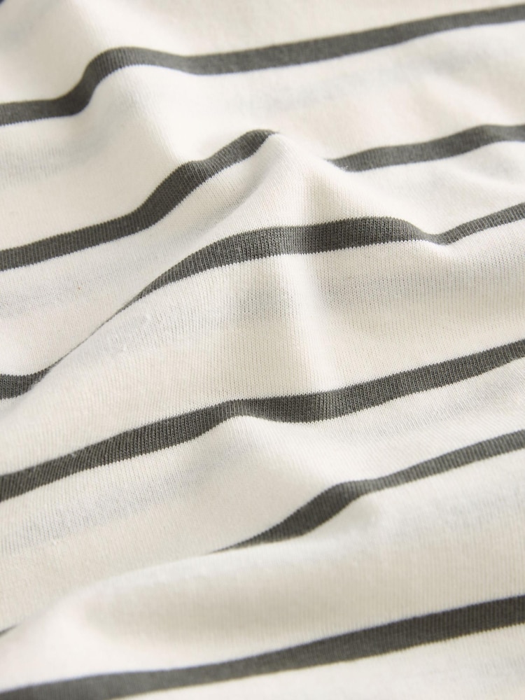 Khaki/White Oversized Cuff Long Sleeve T-Shirt - Image 7 of 7