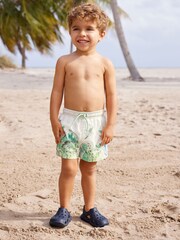 Weiß-grün - Badeshorts mit Print (3 M.–7 J.) - Bild 4 von 7