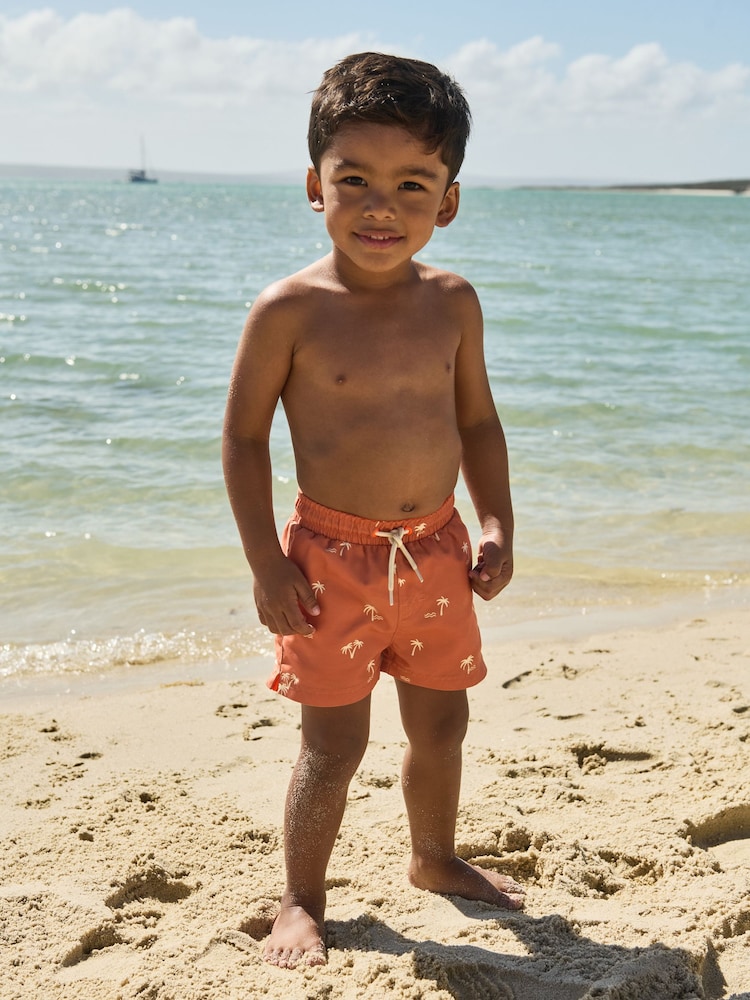 Rust Palm Printed Swim Shorts (3mths-16yrs) - Image 2 of 6