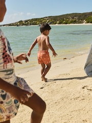 Rust Palm Printed Swim Shorts (3mths-16yrs) - Image 3 of 6