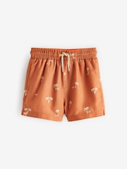 Rust Palm Printed Swim Shorts (3mths-16yrs) - Image 4 of 6