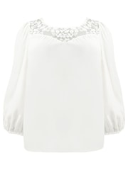 Live Unlimited Curve - White Lace Yoke Blouse - Image 5 of 5
