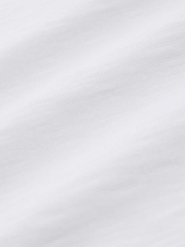 White Ground - Crew Neck Linen Look Sub Jersey Cap Sleeve 100% Cotton T-Shirt - Image 7 of 7 White Ground - Crew Neck Linen Look Sub Jersey Cap Sleeve 100% Cotton T-Shirt - Image 7 of 7
