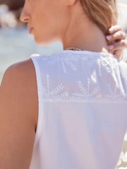 White 100% Cotton Top - Image 4 of 6