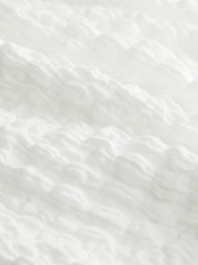 White Textured Twist Front Short Sleeve Top - Image 6 of 6