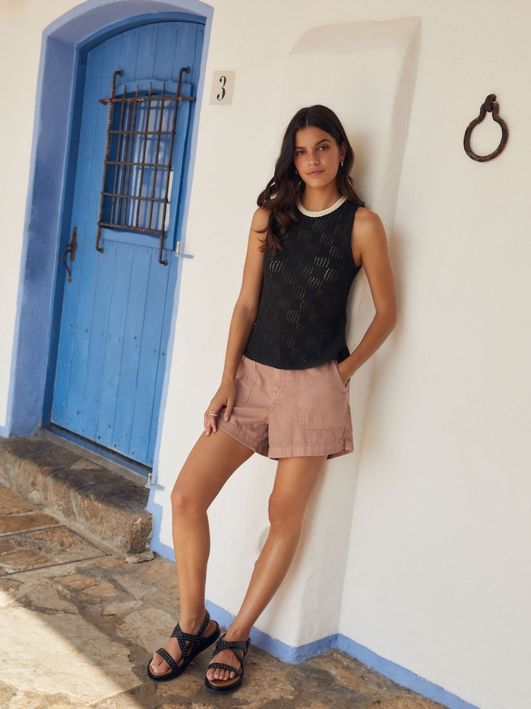 Black Crochet Tank Top - Image 2 of 6