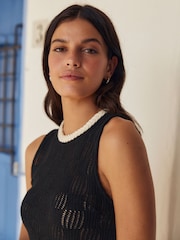 Black Crochet Tank Top - Image 4 of 6