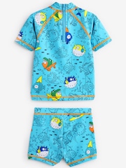 Blue Puffer Fish Sunsafe Top and Shorts Set (3mths-7yrs) - Image 6 of 8