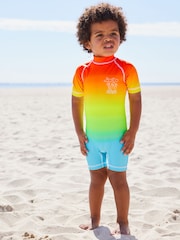 Rainbow Dip Dye Sunsafe All-In-One Swimsuit (3mths-7yrs) - Image 2 of 9