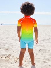 Rainbow Dip Dye Sunsafe All-In-One Swimsuit (3mths-7yrs) - Image 4 of 9