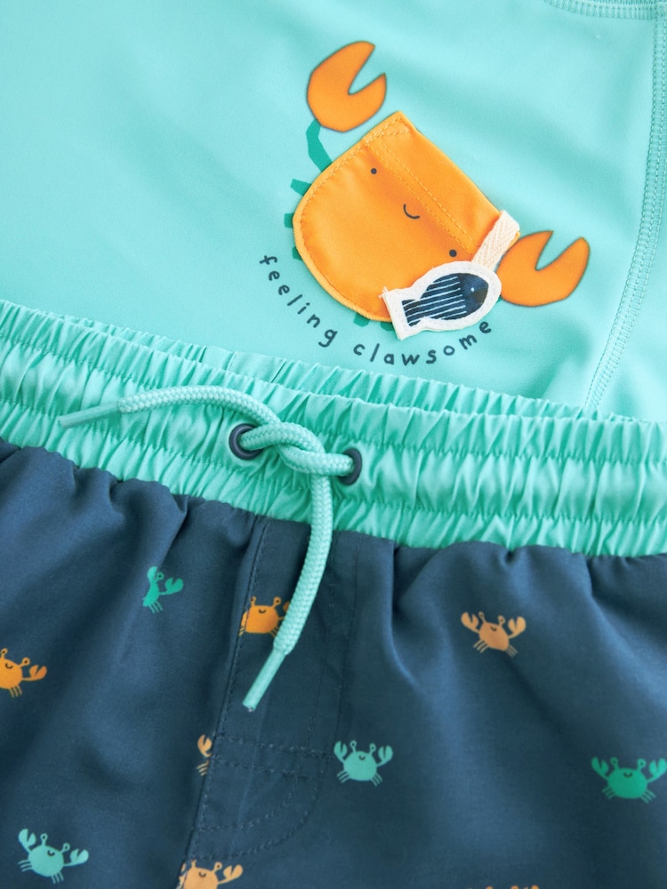 Blue Crab Sunsafe Top and Shorts Set (3mths-7yrs) - Image 8 of 8