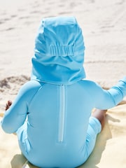 Blau - Sonnenschutz-Set aus Badeanzug und Mütze 2-teilig (3Monate–7Jahre) - Bild 3 von 10