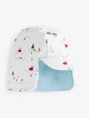 Pale Blue Boats Sunsafe Swimsuit & Hat 2 Piece Set (3mths-7yrs) - Image 10 of 10
