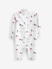 Pale Blue Boats Sunsafe Swimsuit & Hat 2 Piece Set (3mths-7yrs) - Image 8 of 10