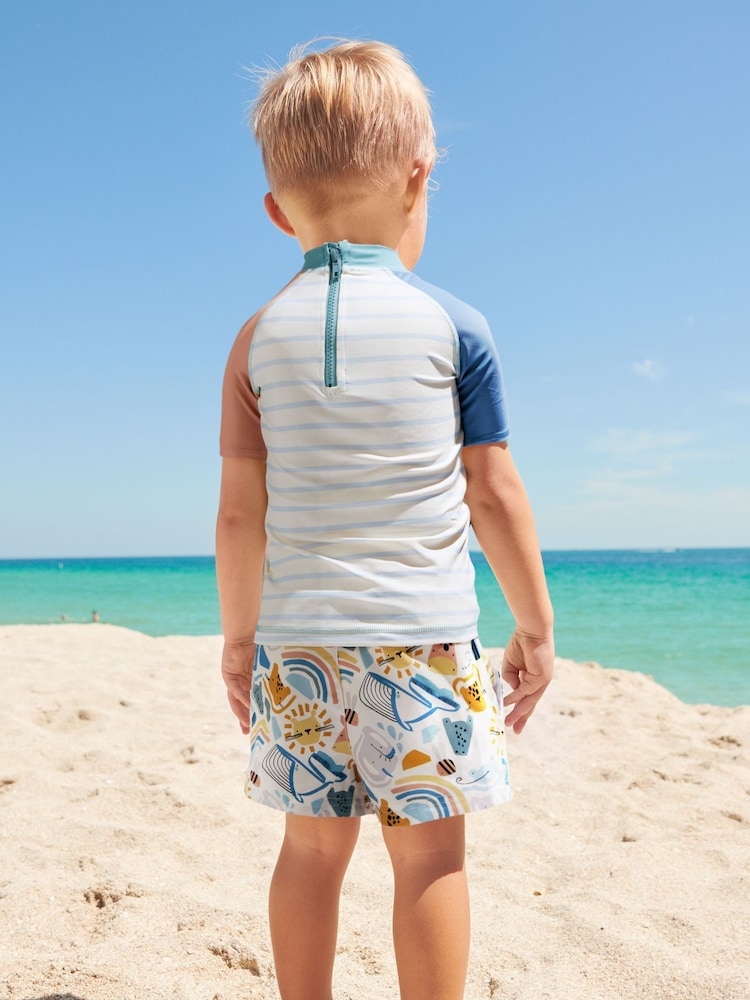 Neutral Safari Sunsafe Top and Shorts Set (3mths-7yrs) - Image 2 of 6