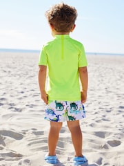 Yellow Dinosaur Sunsafe Top and Shorts Set (3mths-7yrs) - Image 4 of 9