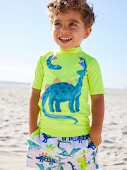 Yellow Dinosaur Sunsafe Top and Shorts Set (3mths-7yrs) - Image 5 of 9