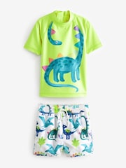 Yellow Dinosaur Sunsafe Top and Shorts Set (3mths-7yrs) - Image 6 of 9