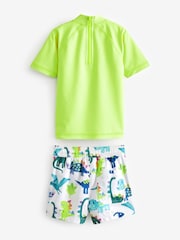 Yellow Dinosaur Sunsafe Top and Shorts Set (3mths-7yrs) - Image 7 of 9