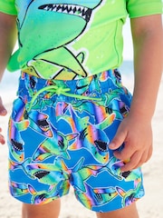 Green Rainbow Shark Sunsafe Top and Shorts Set (3mths-7yrs) - Image 5 of 8