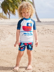 Navy Boat Sunsafe Top and Shorts Set (3mths-7yrs) - Image 2 of 8