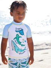 Light Blue Sealife Sunsafe Top and Shorts Set (3mths-7yrs) - Image 2 of 9