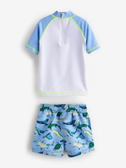 Light Blue Sealife Sunsafe Top and Shorts Set (3mths-7yrs) - Image 8 of 9