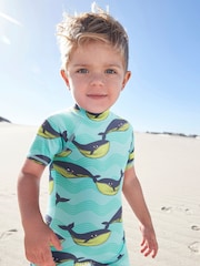 Mint Whale Sunsafe All-In-One Swimsuit (3mths-7yrs) - Image 1 of 9