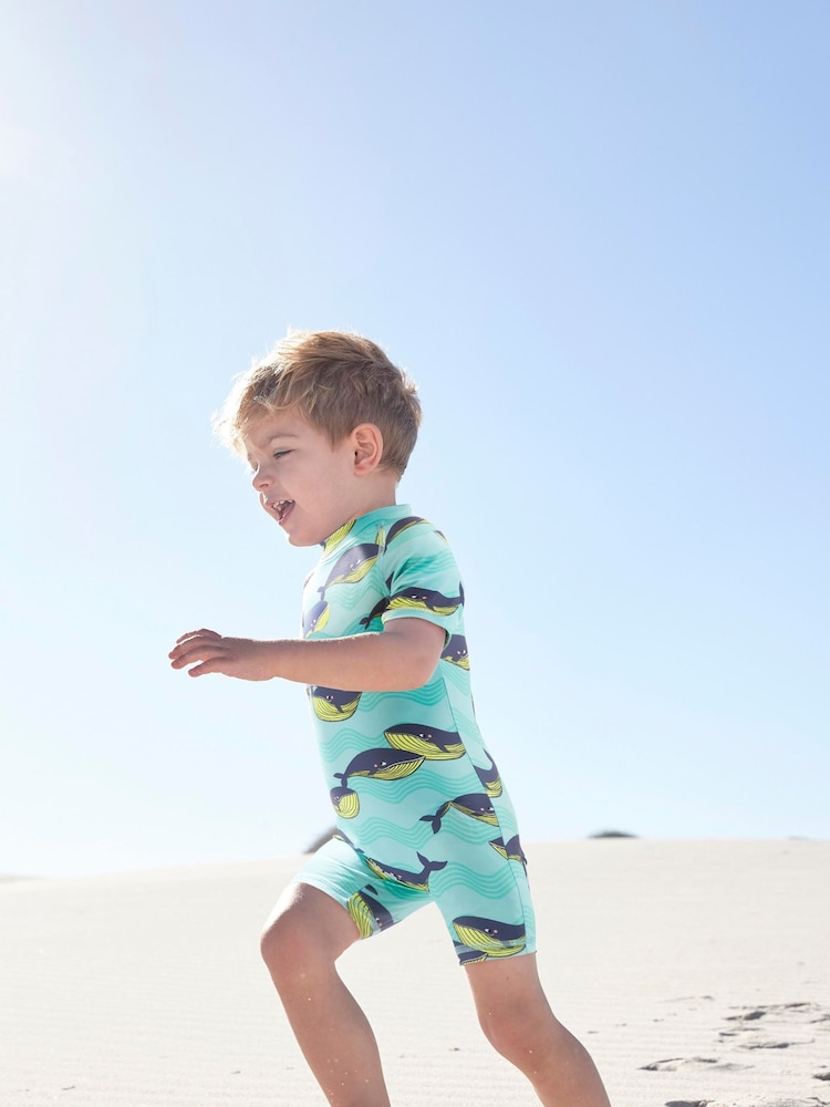 Mint Whale Sunsafe All-In-One Swimsuit (3mths-7yrs) - Image 2 of 9 Mint Whale Sunsafe All-In-One Swimsuit (3mths-7yrs) - Image 2 of 9