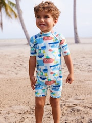 Blue Red Submarines Sunsafe All-In-One Swimsuit (3mths-7yrs) - Image 1 of 8