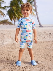 Blue Red Submarines Sunsafe All-In-One Swimsuit (3mths-7yrs) - Image 2 of 8