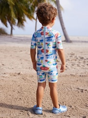 Blue Red Submarines Sunsafe All-In-One Swimsuit (3mths-7yrs) - Image 4 of 8