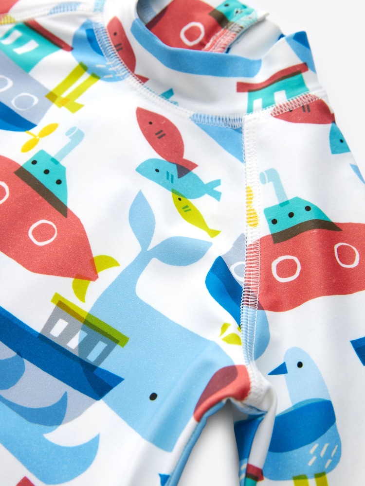 Blue Red Submarines Sunsafe All-In-One Swimsuit (3mths-7yrs) - Image 8 of 8