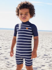 Navy Stripe Sunsafe All-In-One Swimsuit (3mths-7yrs) - Image 1 of 6