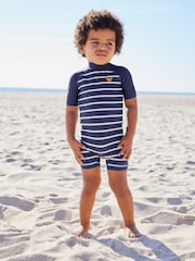 Navy Stripe Sunsafe All-In-One Swimsuit (3mths-7yrs) - Image 2 of 6