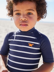 Navy Stripe Sunsafe All-In-One Swimsuit (3mths-7yrs) - Image 5 of 6