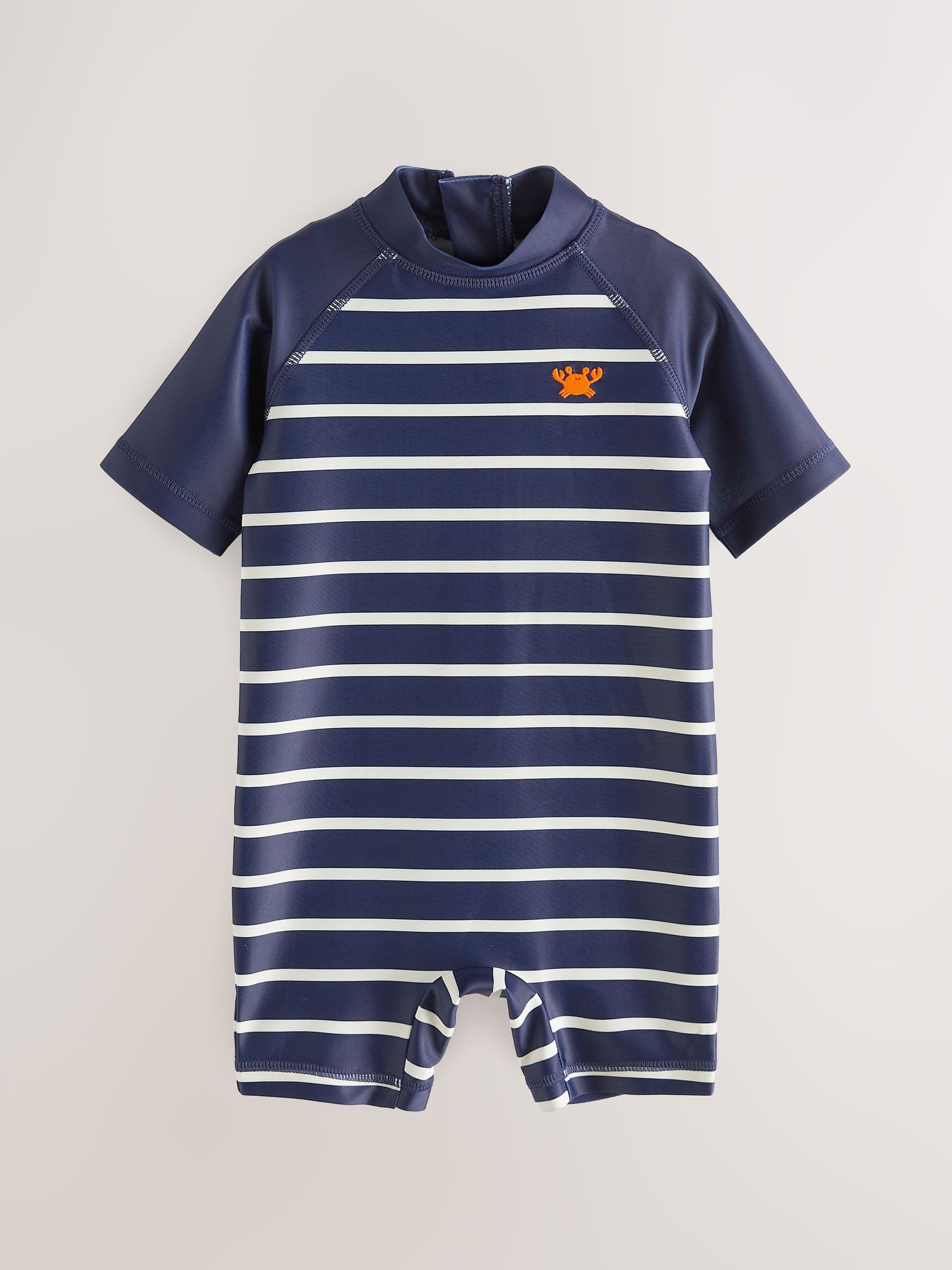 Buy Navy Stripe Sunsafe All-In-One Swimsuit (3mths-7yrs) from Next