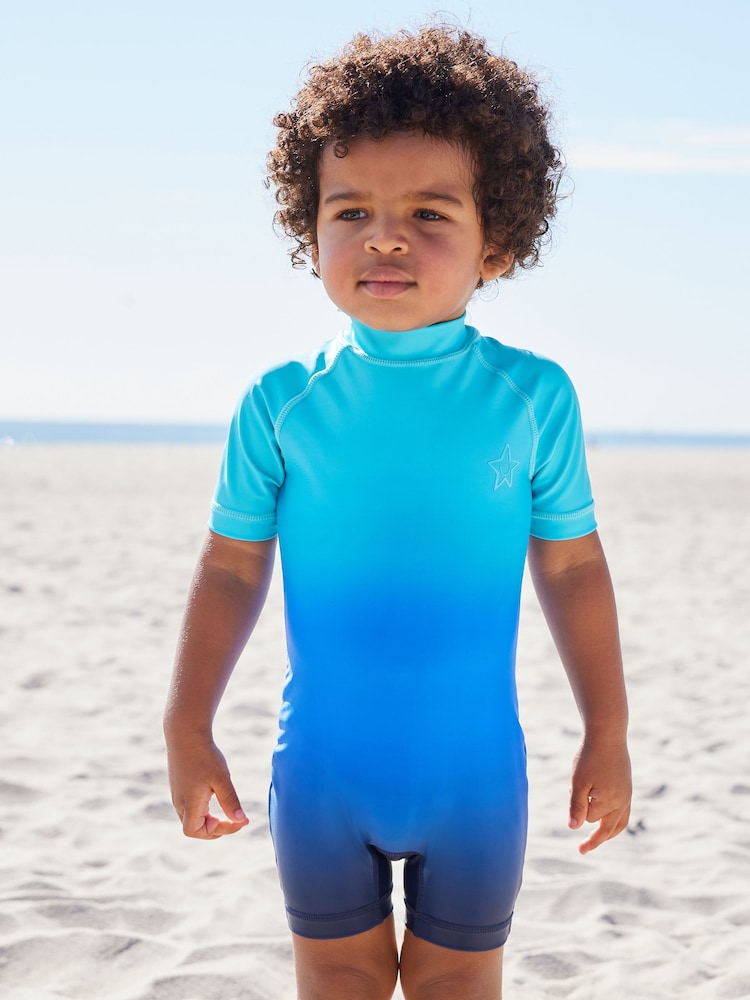 Blue Ombre Sunsafe All-In-One Swimsuit (3mths-7yrs) - Image 1 of 9 Blue Ombre Sunsafe All-In-One Swimsuit (3mths-7yrs) - Image 1 of 9