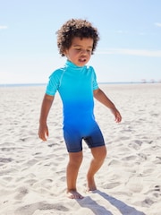 Blauer Farbverlauf - Sunsafe Einteiliger Badeanzug (3 Monate bis 7 Jahre) - Bild 2 von 9