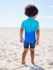 Blauer Farbverlauf - Sunsafe Einteiliger Badeanzug (3 Monate bis 7 Jahre) - Bild 4 von 9