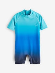 Blauer Farbverlauf - Sunsafe Einteiliger Badeanzug (3 Monate bis 7 Jahre) - Bild 7 von 9